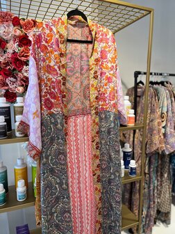 Beauho label long kimono multi color 