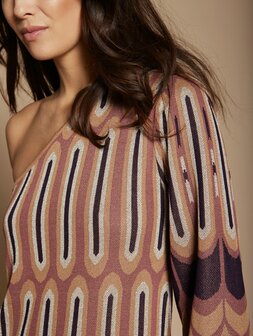 Meisie Asymmetrical knit dress