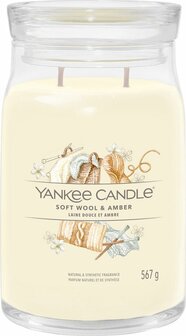 Yankee candle soft wool &amp; amber signature large jar 