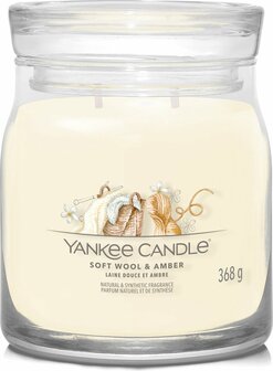 Yankee candle Soft wool &amp; amber signature medium jar 