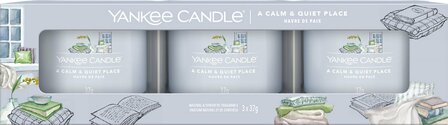 Yankee candle A calm &amp; quiet place signature filled votive 3- pack