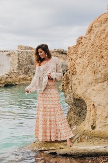 Isla Ibiza bonita Knitted Openwork Jumper Siesta Summer &ndash; Cream