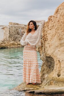 Isla Ibiza bonita Knitted Openwork Jumper Siesta Summer &ndash; Cream