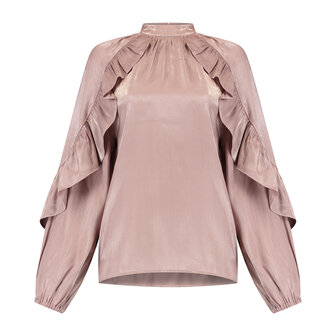 Studio Amaya blouse ella shiny nude 