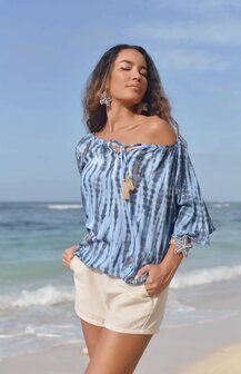 Hotlava blouse Mae moonstone sapphire