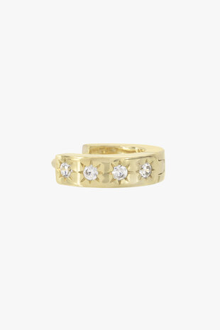 Wildthings Shiny star huggie goud verguld 18k