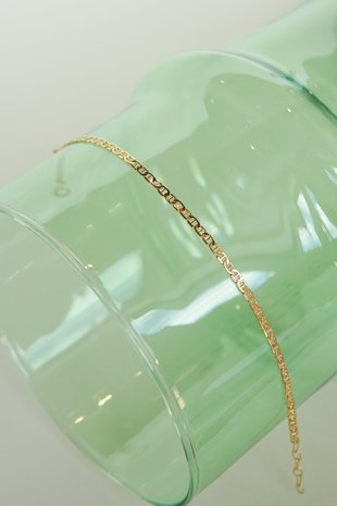 Wildthings Flat chain bracelet goud verguld 18k
