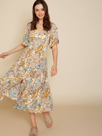 Meisie Floral print midi dress