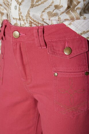 meisie Embroidered pockets denim trousers