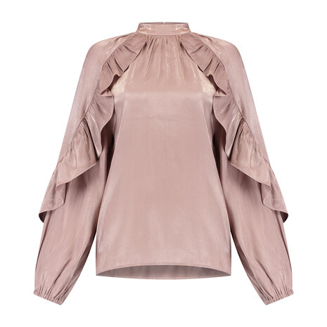 Studio Amaya blouse ella shiny nude 