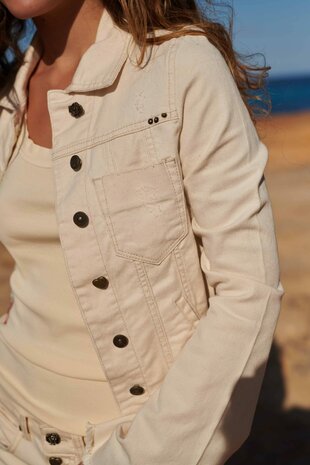 Isla Ibiza bonita denim Cream jacket 