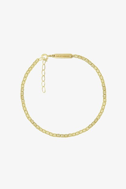 Wildthings Flat chain bracelet goud verguld 18k