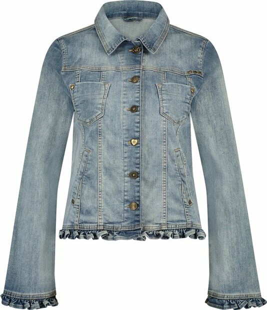 Isla ibiza bonita ryffled denim jacket