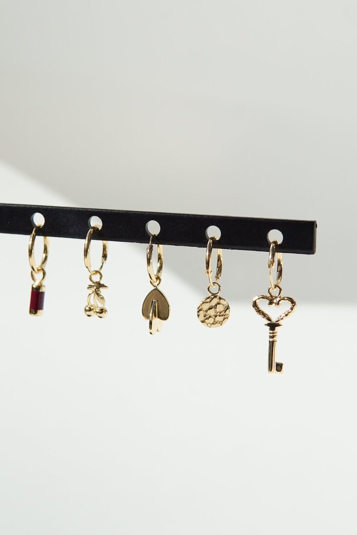 Wildthings Hammered key earring goud verguld 18k