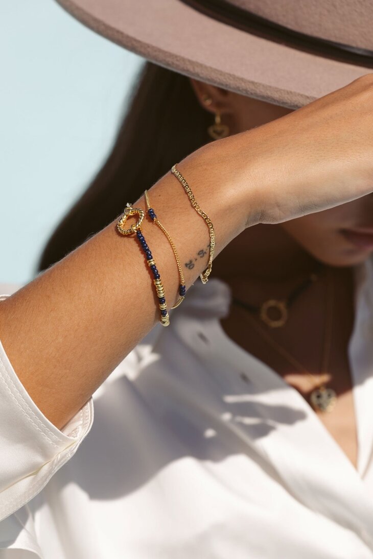 Wildthings Flat chain bracelet goud verguld 18k