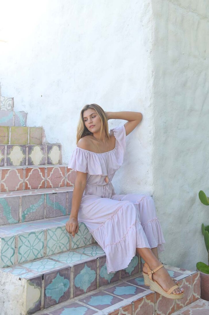 Hotlava dress aerin moonstone powder pink 