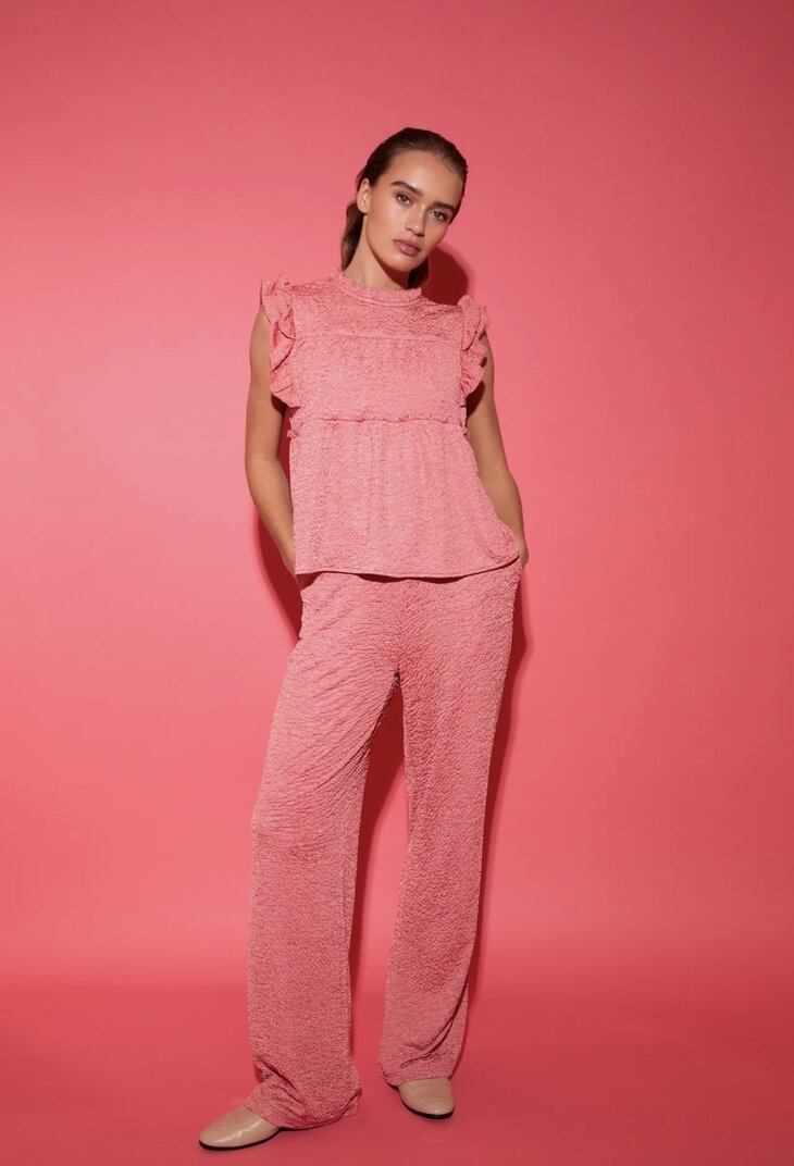 Studio Amaya Helena Pants | Coral Red