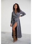 Moost wanted Jade satin dress stone grey