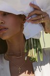 wildthings Hammered key necklace goud verguld 18k