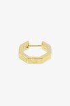 wildthings Classic hexagon huggie goud verguld 18 karaats