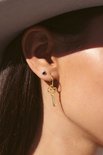 Wildthings Hammered key earring goud verguld 18k