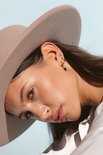 Wildthings Blue iris drop earring goud verguld 18k