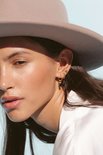 Wildthings Blue iris drop earring goud verguld 18k