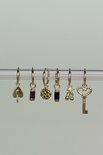 Wildthings Blue iris drop earring goud verguld 18k