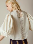Meisie blouse poplin white gold