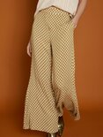 Meisie Flare viscose trousers gold