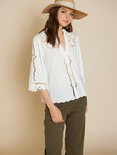 Meisie cotton Lace blouse white
