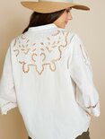 Meisie cotton Lace blouse white
