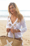 Hotlava blouse Starfish white sand