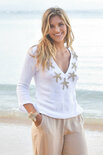 Hotlava blouse Starfish white sand