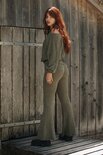 Moostwanted dina flared pants army green
