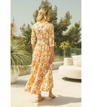 Jaase tansy print berry maxi dress
