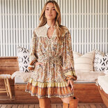 Jaase oakie print olivia mini dress