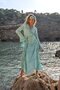 isla ibiza bonita Maxi Wrap Dress Power of Feathers – Turquoise