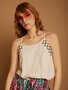 Meisie embroidered tank top white