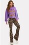 LOAVIES give me life leopard brown flared trousers 
